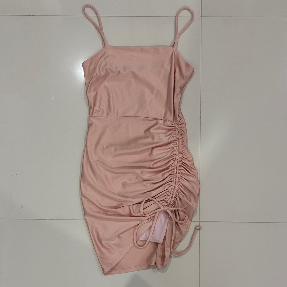 STEPS Elegant Pink Ruched Dress